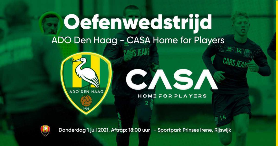 ADO speelt oefenwedstrijd tegen CASA Academy onder leiding van scheidsrechter Luinge